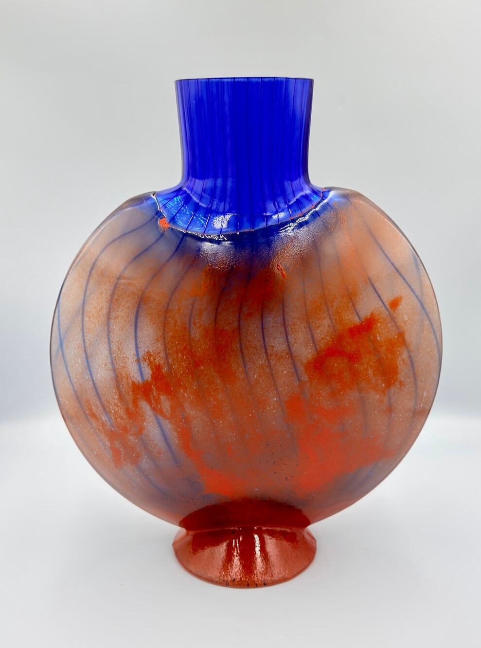 Kosta Boda Studio Art Glass by Kjell Engman Signed Vase "Bon Bon" Series #49650